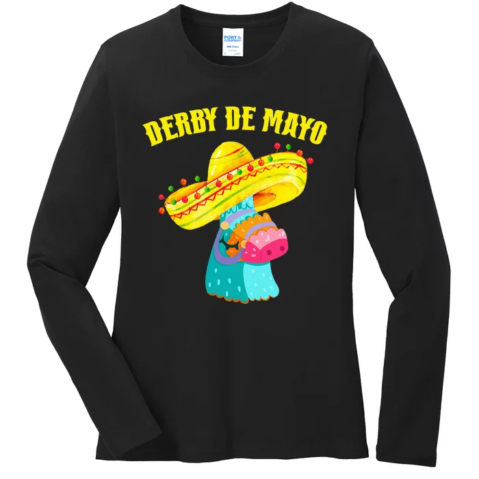 Kentucky Horse Race Mexico Pinata Derby de Mayo Gifts Ladies Long Sleeve Shirt