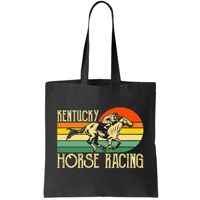 Kentucky Horse Racing Fan Retro Derby Racing Festival Party Tote Bag