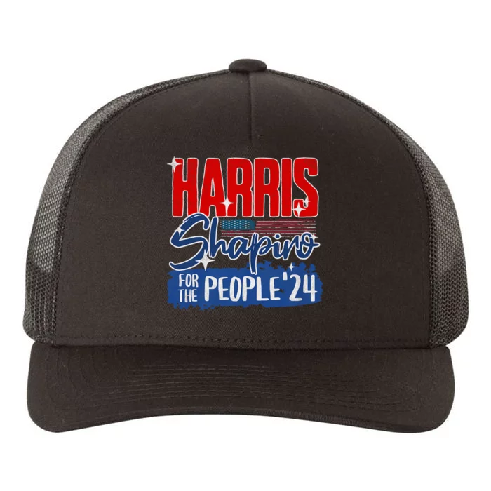 Kamala Harris Shapiro 2024 For The People Patriotic Us Flag Yupoong Adult 5-Panel Trucker Hat