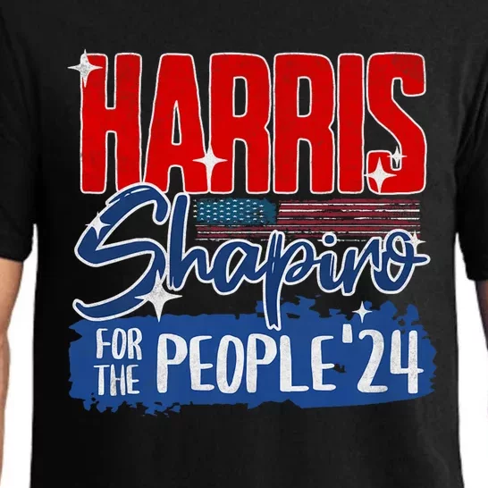 Kamala Harris Shapiro 2024 For The People Patriotic Us Flag Pajama Set