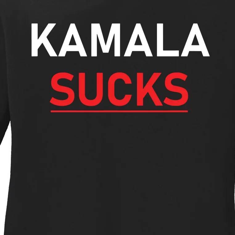 Kamala Harris Sucks Ladies Long Sleeve Shirt