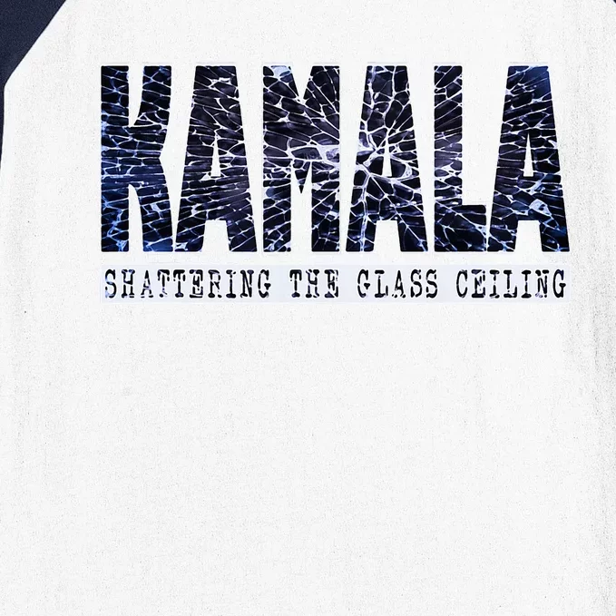 Kamala Harris Shattering The Glass Ceiling Baseball Sleeve Shirt