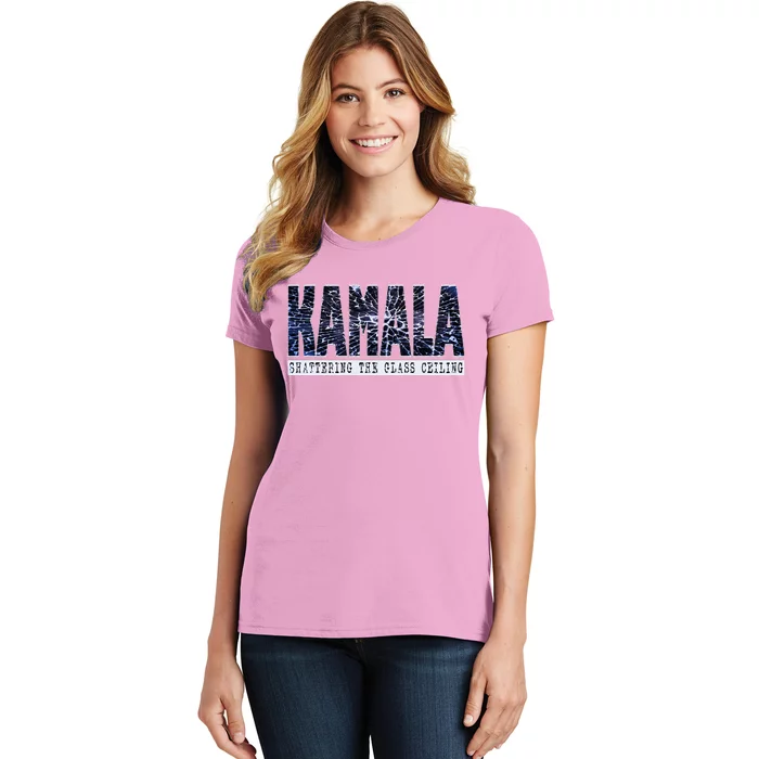 Kamala Harris Shattering The Glass Ceiling Women's T-Shirt