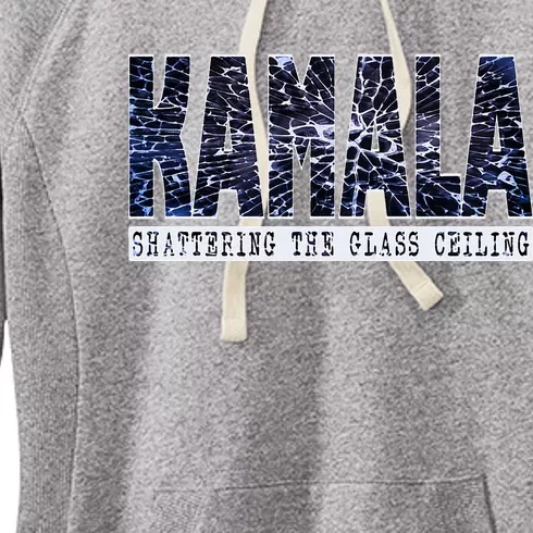 Kamala Harris Shattering The Glass Ceiling Women's Fleece Hoodie