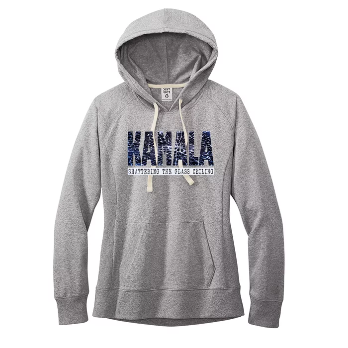 Kamala Harris Shattering The Glass Ceiling Women's Fleece Hoodie