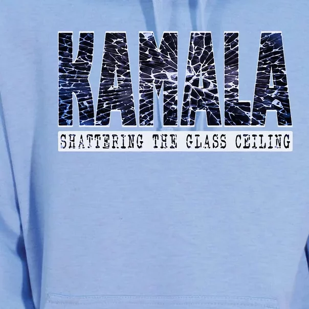 Kamala Harris Shattering The Glass Ceiling Unisex Surf Hoodie