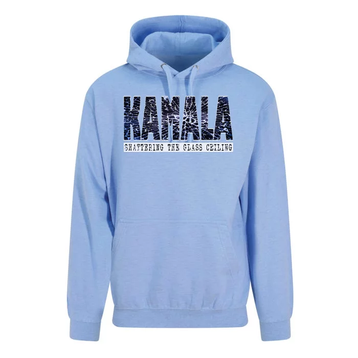 Kamala Harris Shattering The Glass Ceiling Unisex Surf Hoodie