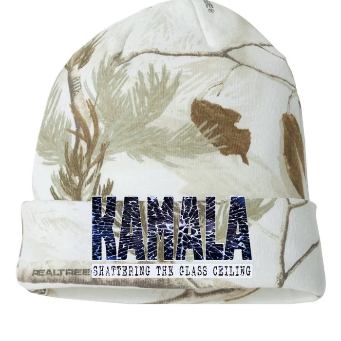 Kamala Harris Shattering The Glass Ceiling Kati - 12in Camo Beanie