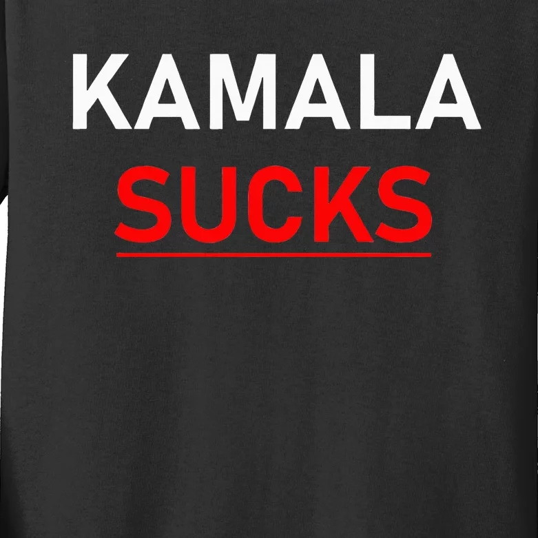 Kamala Harris Sucks Kids Long Sleeve Shirt