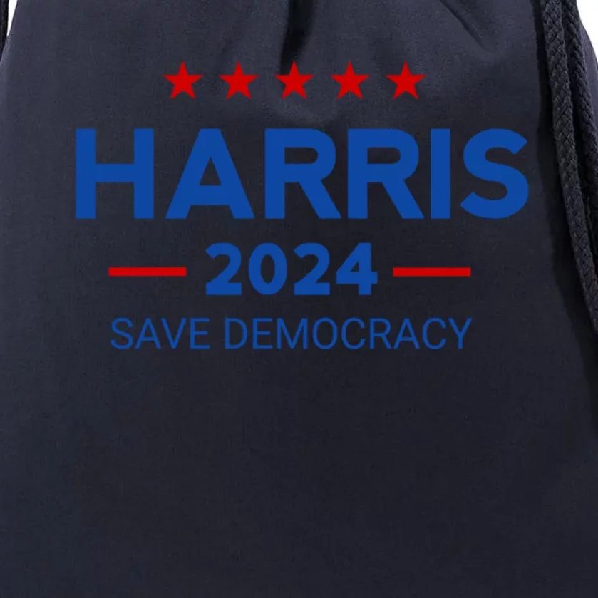 Kamala Harris Save Democracy 2024 For President Campaign Gift Drawstring Bag