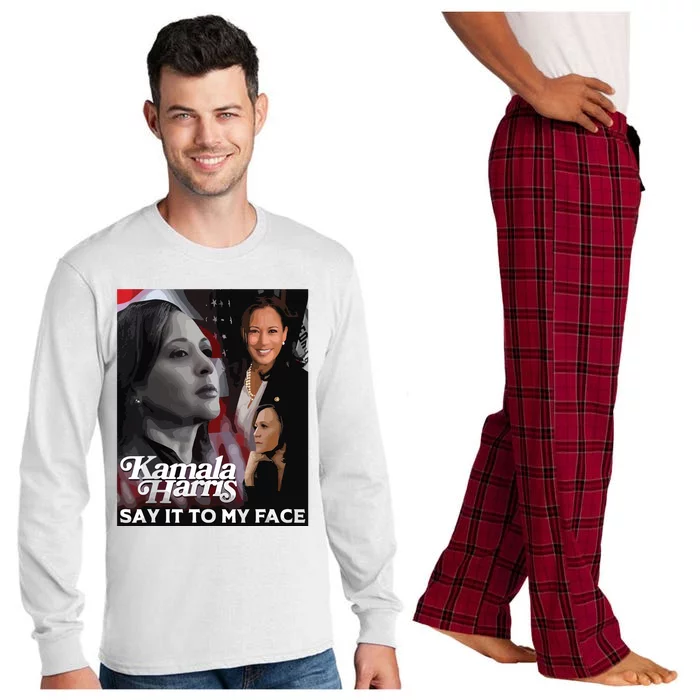 Kamala Harris Say It To My Face Long Sleeve Pajama Set