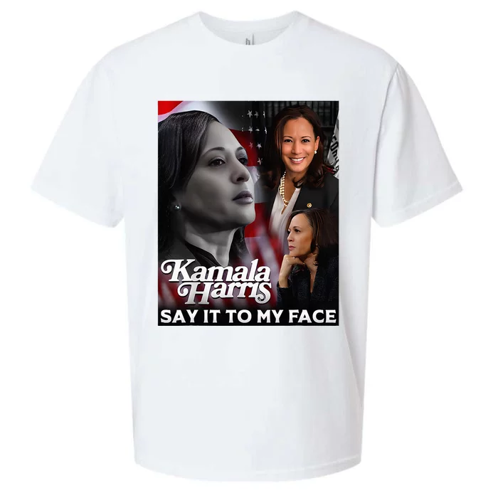 Kamala Harris Say It To My Face Sueded Cloud Jersey T-Shirt