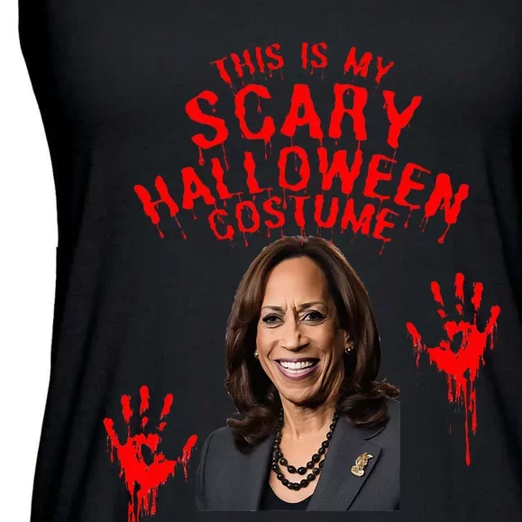 Kamala Harris Scary Halloween Gag President Costume Ladies Essential Flowy Tank