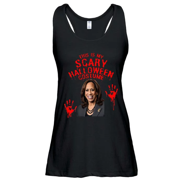 Kamala Harris Scary Halloween Gag President Costume Ladies Essential Flowy Tank