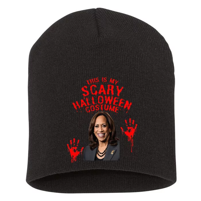 Kamala Harris Scary Halloween Gag President Costume Short Acrylic Beanie