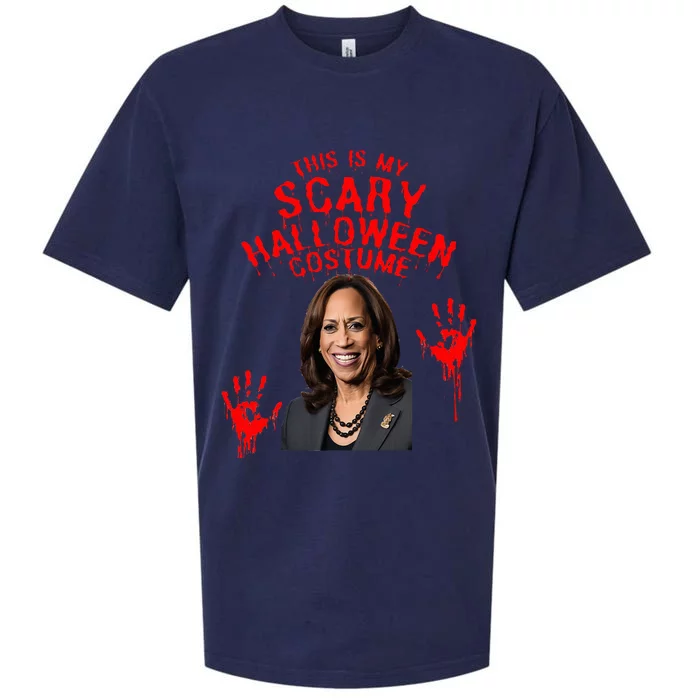 Kamala Harris Scary Halloween Gag President Costume Sueded Cloud Jersey T-Shirt