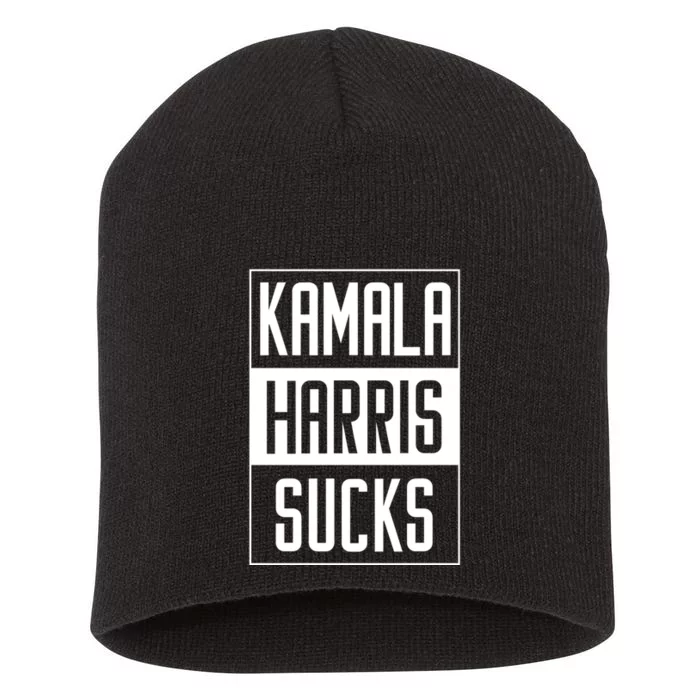 Kamala Harris Sucks Short Acrylic Beanie