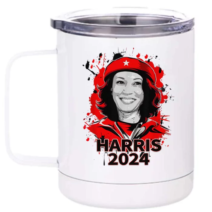 Kamala Harris Saves Democracy In 2024 For President Campaign Front & Back 12oz Stainless Steel Tumbler Cup