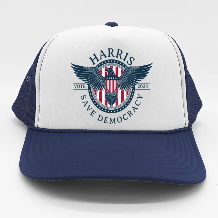 Kamala Harris Save Democracy Vote 2024 Trucker Hat