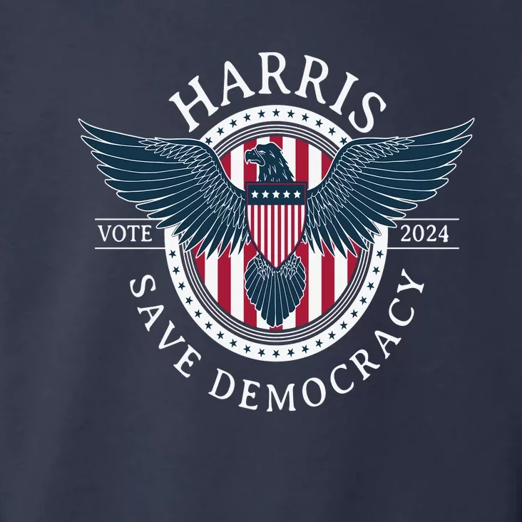 Kamala Harris Save Democracy Vote 2024 Toddler Hoodie