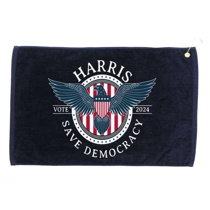 Kamala Harris Save Democracy Vote 2024 Grommeted Golf Towel