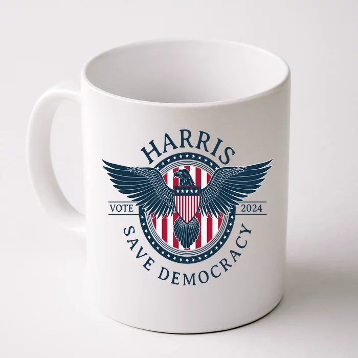 Kamala Harris Save Democracy Vote 2024 Front & Back Coffee Mug