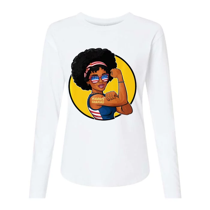 Kamala Harris Shapiro 2024 Womens Cotton Relaxed Long Sleeve T-Shirt