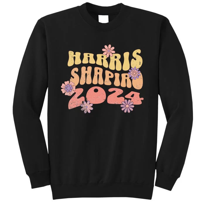 Kamala Harris Shapiro Floral 2024 Wavy Tall Sweatshirt