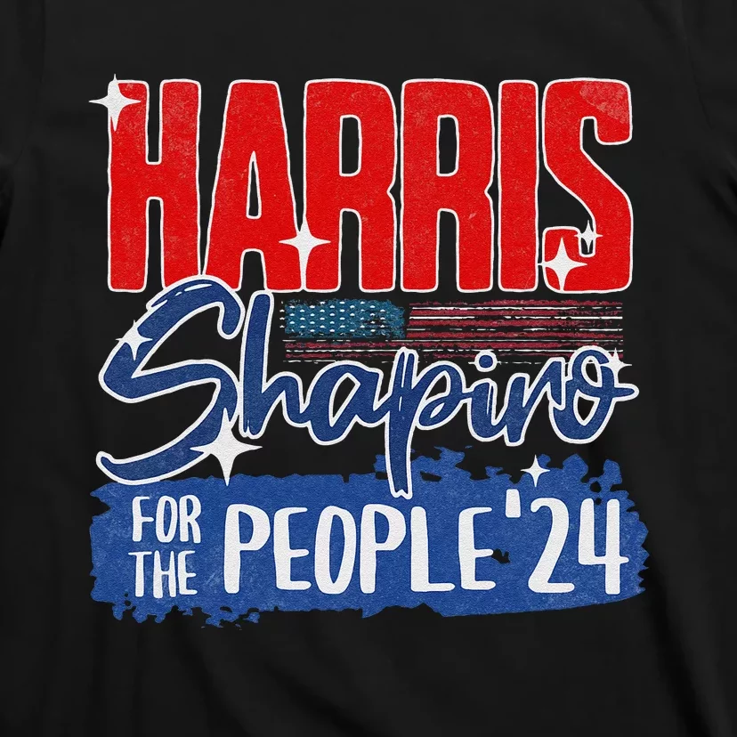 Kamala Harris Shapiro 2024 For The People Patriotic Us Flag T-Shirt