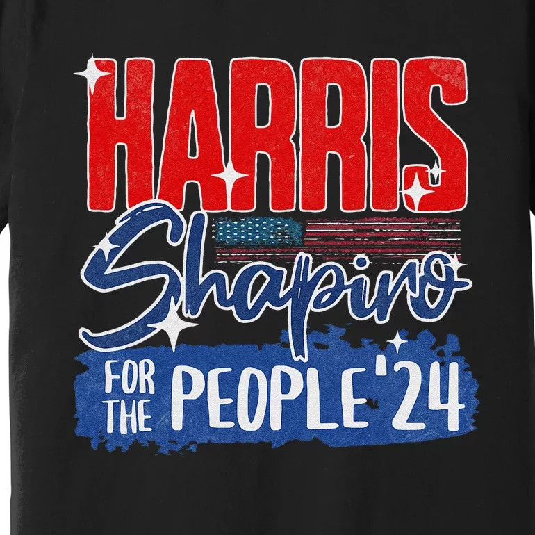 Kamala Harris Shapiro 2024 For The People Patriotic Us Flag Premium T-Shirt