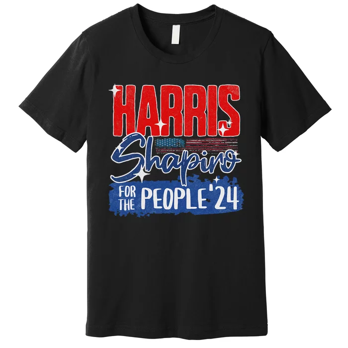 Kamala Harris Shapiro 2024 For The People Patriotic Us Flag Premium T-Shirt