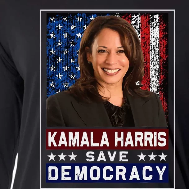 Kamala Harris Save Democracy Cooling Performance Long Sleeve Crew