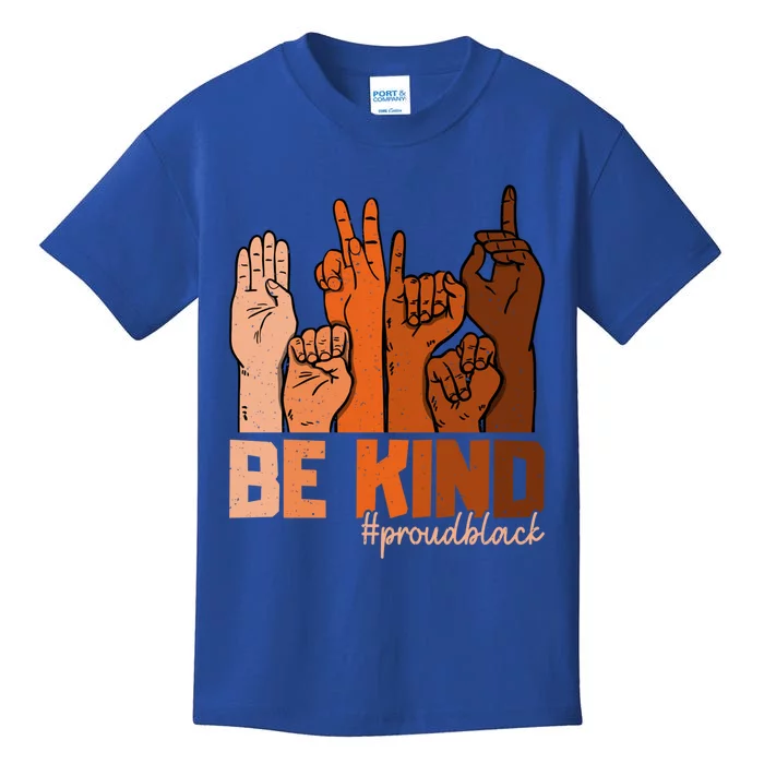 Kind Hand Signs Juneteenth Black Lives Matter Black History Gift Kids T-Shirt