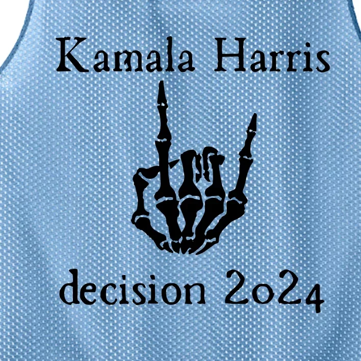 Kamala Harris Skeleton Hand Decision 2024 Mesh Reversible Basketball Jersey Tank