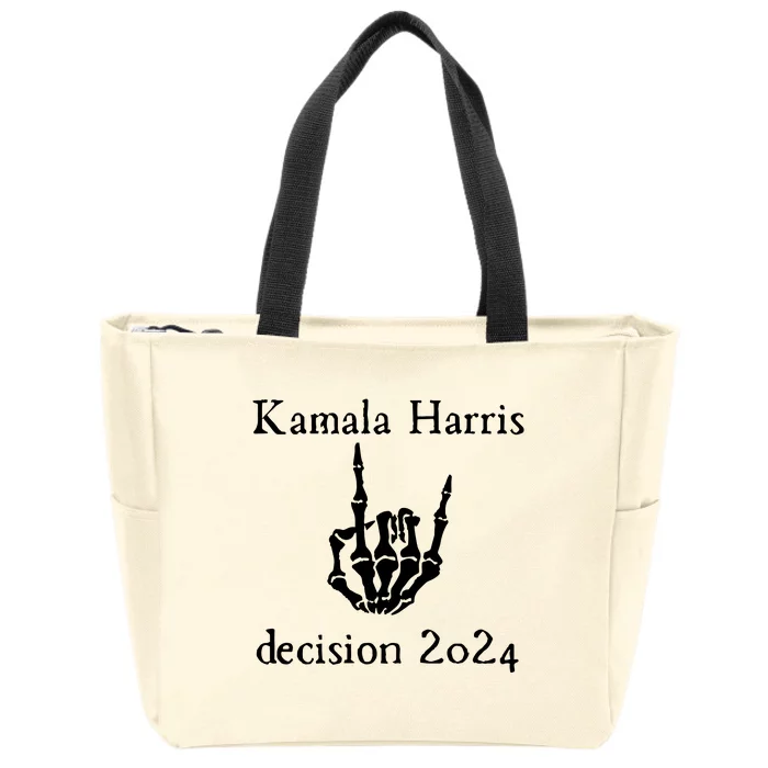 Kamala Harris Skeleton Hand Decision 2024 Zip Tote Bag