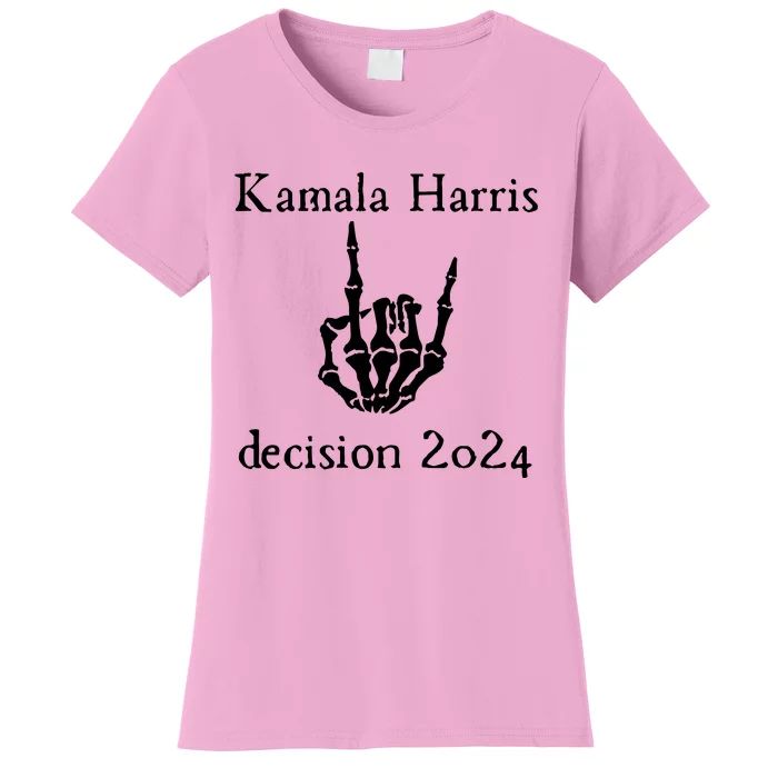 Kamala Harris Skeleton Hand Decision 2024 Women's T-Shirt