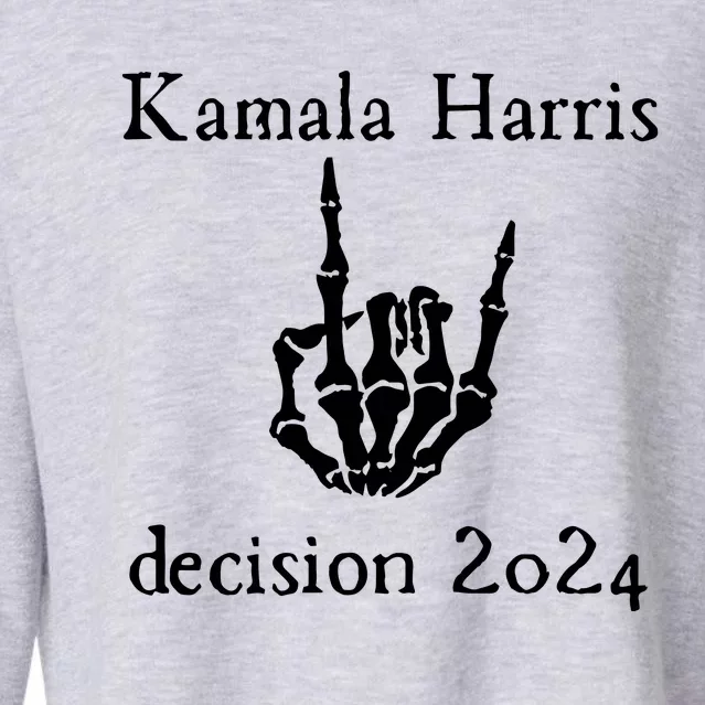 Kamala Harris Skeleton Hand Decision 2024 Cropped Pullover Crew