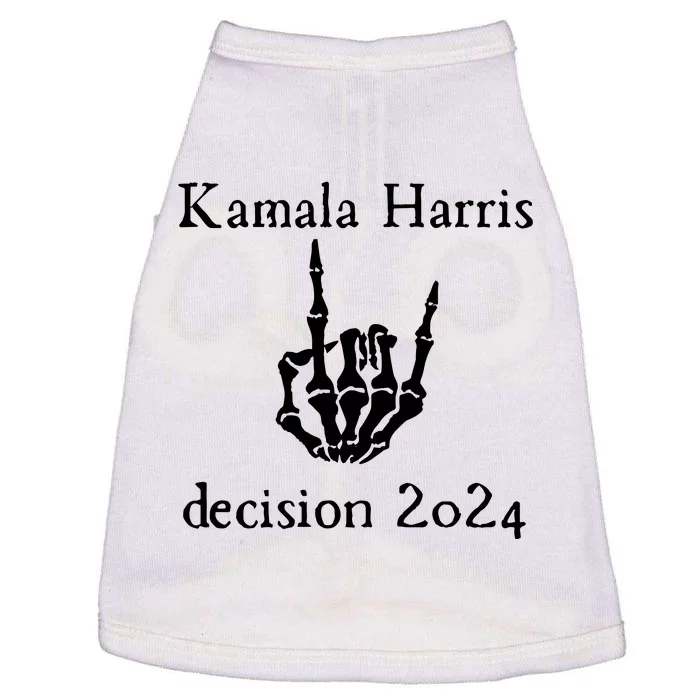 Kamala Harris Skeleton Hand Decision 2024 Doggie Tank