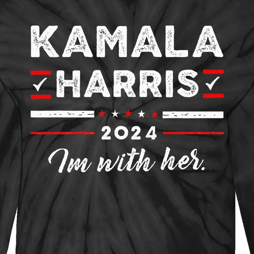 Kamala Harris Support IM With Her Vote Kamala Harris 2024 Tie-Dye Long Sleeve Shirt