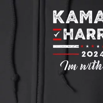 Kamala Harris Support IM With Her Vote Kamala Harris 2024 Full Zip Hoodie