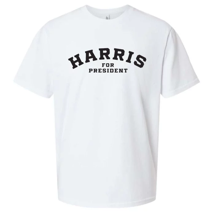 Kamala Harris Simple Curved Type Kamala Harris For President Sueded Cloud Jersey T-Shirt