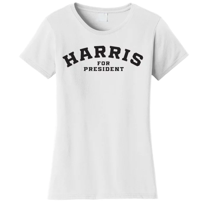 Kamala Harris Simple Curved Type Kamala Harris For President Women's T-Shirt