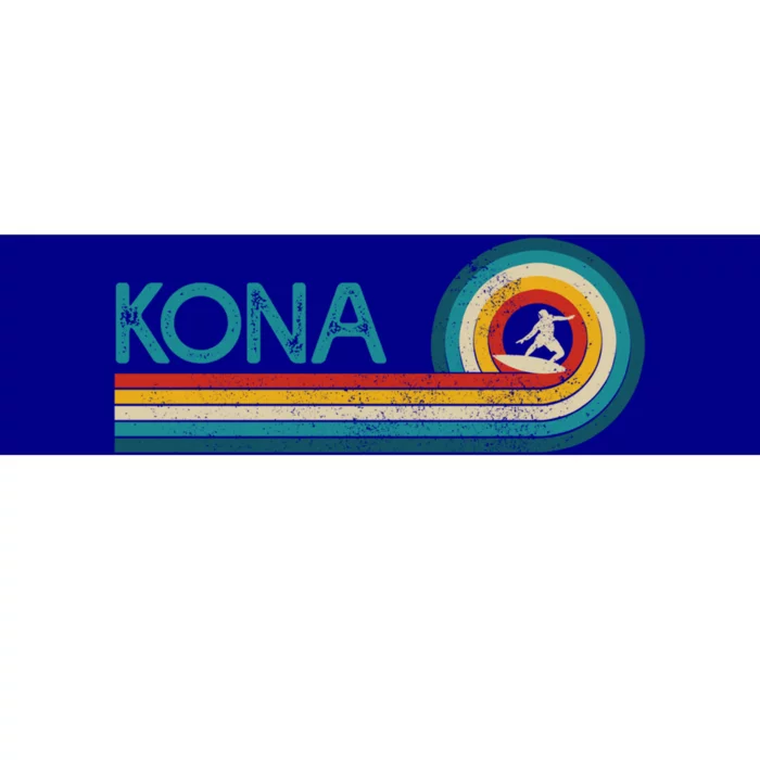 Kona Hawaii Surf Vintage Beach Surfer Surfing Gift Bumper Sticker