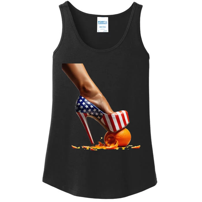 Kamala Heels Stepping On Orange Gift Ladies Essential Tank