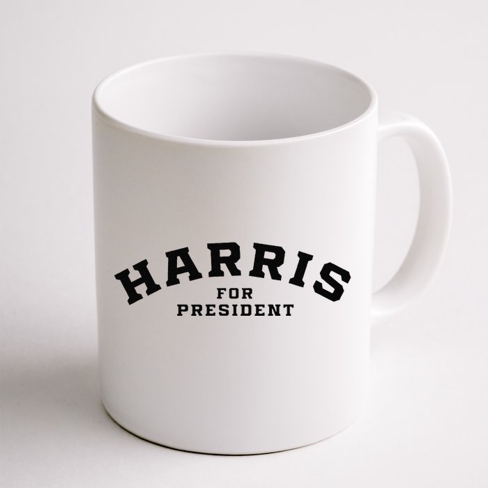 Kamala Harris Simple Curved Type Kamala Harris For President Front & Back Coffee Mug