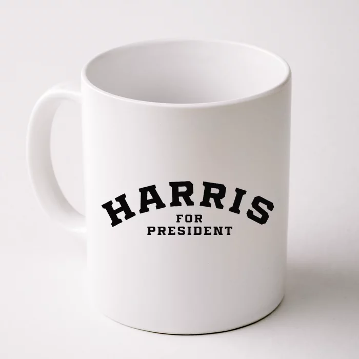 Kamala Harris Simple Curved Type Kamala Harris For President Front & Back Coffee Mug