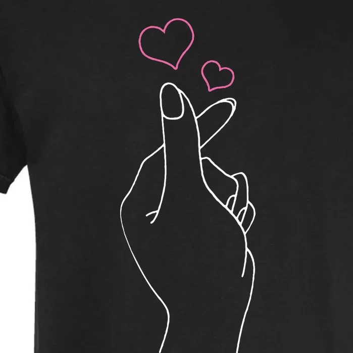 Kpop Hand Symbol Heart Kdrama Korean Pop Music Fan Gift Garment-Dyed Heavyweight T-Shirt