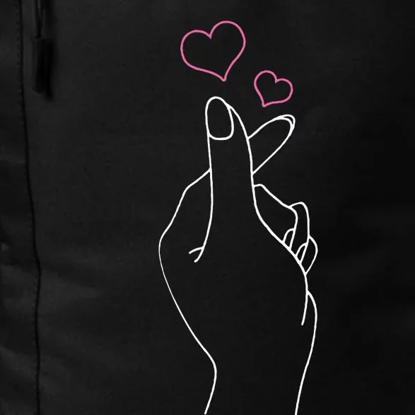 Kpop Hand Symbol Heart Kdrama Korean Pop Music Fan Gift Daily Commute Backpack