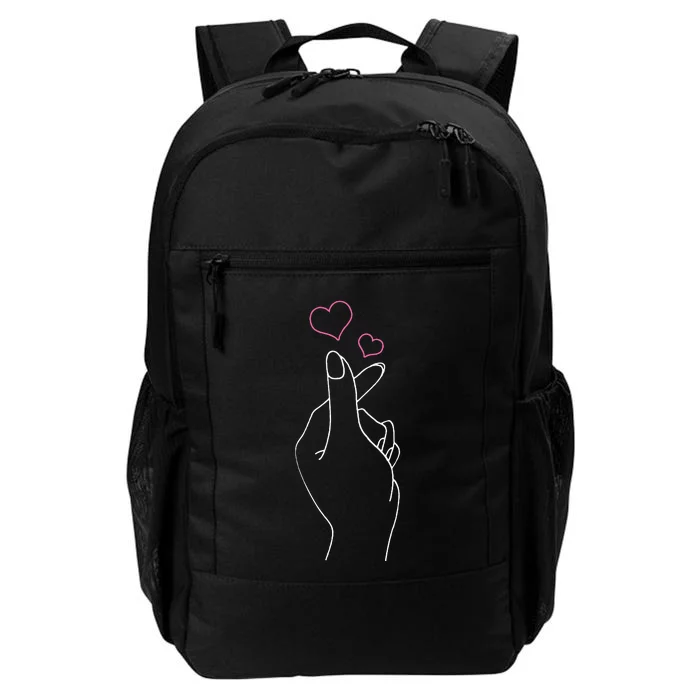 Kpop Hand Symbol Heart Kdrama Korean Pop Music Fan Gift Daily Commute Backpack