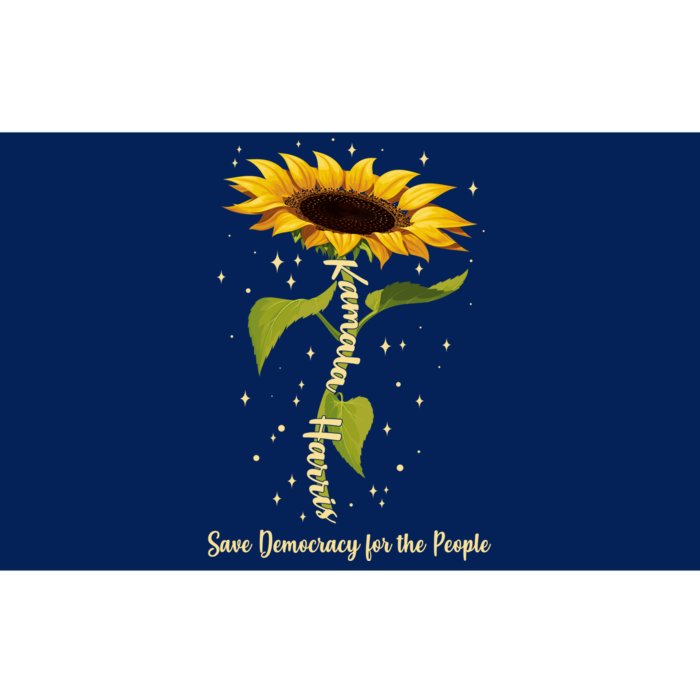 Kamala Harris Save Democracy For The People Sunflower Bumper Sticker